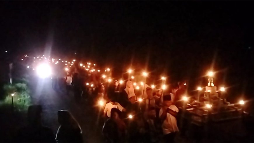 Cahaya Obor Jadi Saksi Peringatan Tahun Baru Islam yang Gemilang di Desa Panulisan