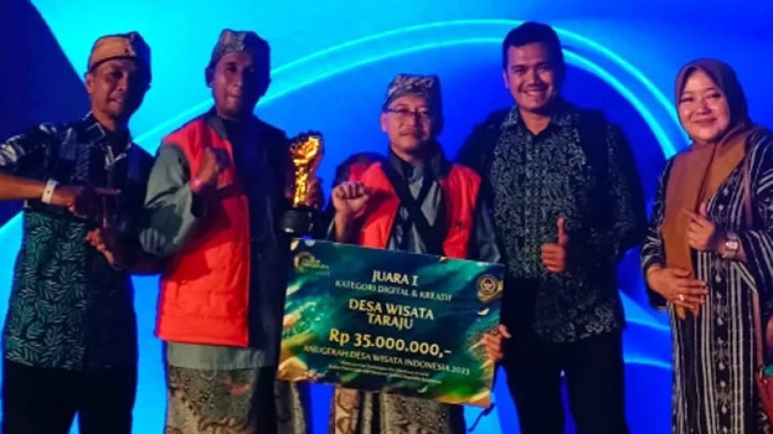 Hebat! Desa Wisata Taraju Ukir Prestasi sebagai Juara 1 Kategori Digital dan Kreatif di ADWI 2023