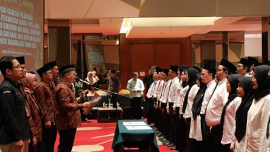 Anggota PPS Pilkada 2024 Tasikmalaya Dilantik dan Diambil Sumpah