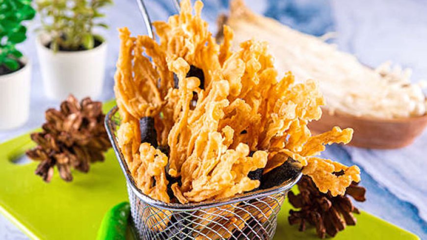 Resep Enoki Goreng Mekar dan Renyah: Camilan Unik yang Bikin Ketagihan!