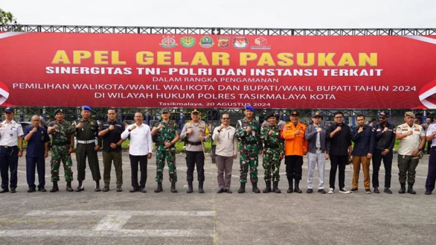 Polres Tasikmalaya Siap Amankan Pilkada Serentak 2024, Apel Pasukan Operasi Mantap Praja Lodaya