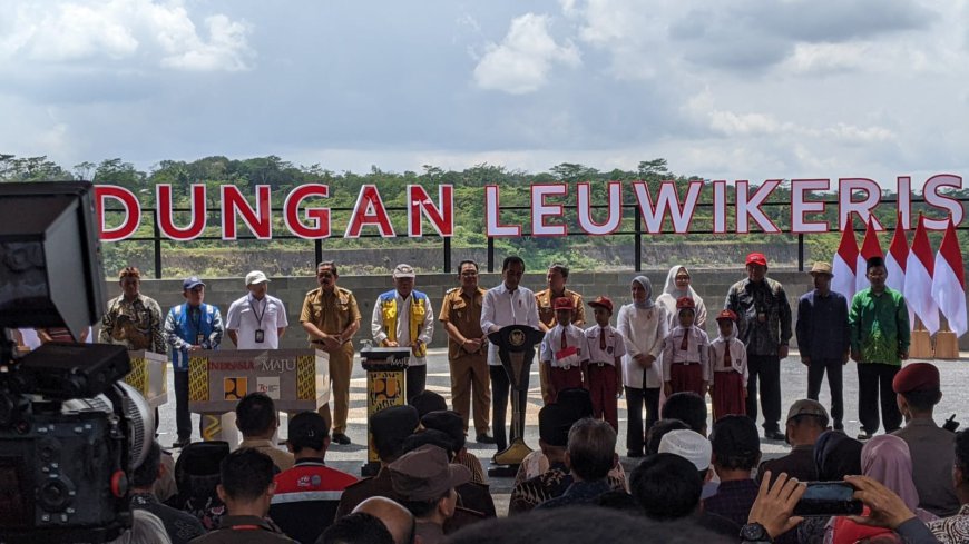 Presiden Jokowi Resmikan Bendungan Leuwikeris, Proyek Terbesar dengan Anggaran Rp 3,5 Triliun