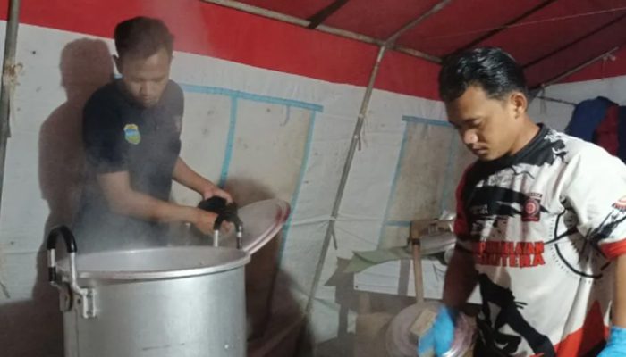Tanggap Darurat Cineam, Dapur Umum Tagana Jamin Kebutuhan Pengungsi