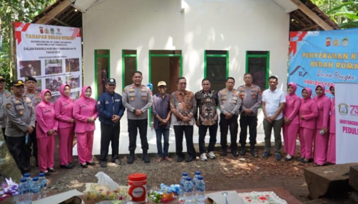 Wujud Kepedulian Polri, Rumah Reot Buruh Harian di Tasikmalaya Kini Kokoh