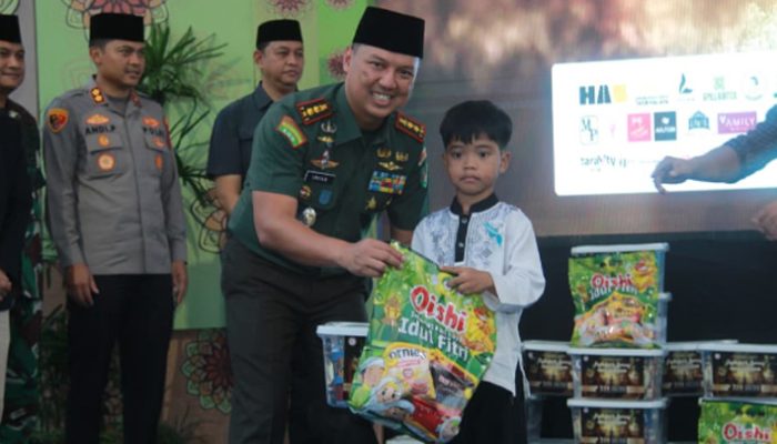 Kolaborasi Komunitas dan TNI, Ratusan Anak Yatim Ngabuburit Bersama di Makodim 0612 Tasikmalaya