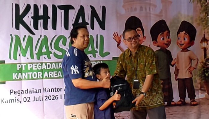 Pegadaian Tasikmalaya Gelar Khitan Massal Gratis, Puluhan Anak Terima Uang Saku dan Tas Sekolah